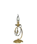 Lampada da Tavolo Classica in Ferro Cromato o Dorato con o senza Paralumi – Oro Lucido – Senza paralumi