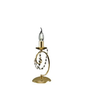 Lampada da Tavolo Classica in Ferro Cromato o Dorato con o senza Paralumi – Oro Lucido – Senza paralumi
