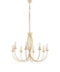 Lampadario Vintage in Ferro Avorio Decapé o Marrone e Oro – Avorio / Decapè – 8 luci