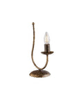Lampada da Tavolo Vintage in Ferro Avorio Decapé o Marrone e Oro – Marrone / Oro