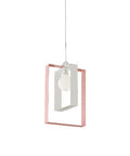 Lampada a Sospensione Country Chic in Ferro Bicolore – Bianco / Rosa