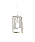 Lampada a Sospensione Country Chic in Ferro Bicolore – Bianco / Tortora
