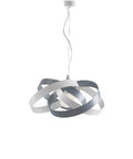 Lampada a Sospensione Moderna in Ferro Bianco e Tortora o Grigio – Bianco / Grigio
