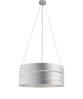 Lampada a Sospensione Industrial in Ferro con Decori Oro, Argento, Rame o Ruggine – Argento