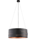 Lampada a Sospensione Industrial in Ferro con Decori Oro, Argento, Rame o Ruggine – Nero / Rame