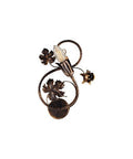 Applique Vintage in Ferro Avorio o Marrone e Oro – Marrone / Oro