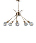 Plafoniera Moderna in Ferro Bronzato Spazzolato – Bronzato – 5 luci
