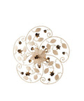 Plafoniera Shabby Chic in Ferro Bianco Shabby o Avorio Decapé – Avorio / Oro