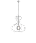 Lampada a Sospensione Vintage in Ferro Nero e Rame, Bianco e Argento o Oro – Bianco / Argento