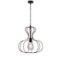 Lampada a Sospensione Vintage in Ferro Nero e Rame, Bianco e Argento o Oro – Nero / Rame