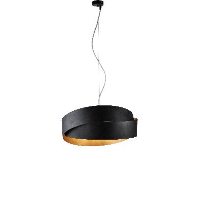 Lampada a Sospensione Moderna in Ferro Bianco, Nero o con Decoro Oro – Nero / Oro