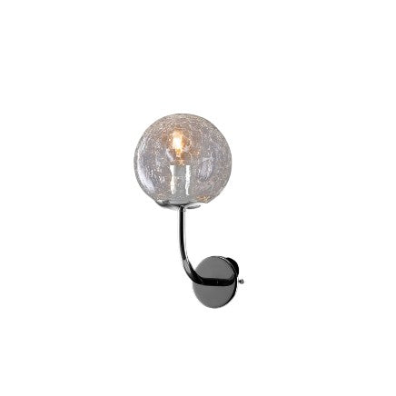 Applique Moderna in Ferro Cromo Lucido con Sfere in Vetro – Cromo Lucido
