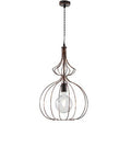 Lampada a Sospensione Vintage in Ferro Nero e Rame, Bianco e Argento o Oro – Nero / Rame