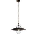 Lampada a Sospensione Vintage in Ferro Marrone e Oro o Bianco e Argento – Marrone / Oro