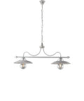 Lampadario Vintage in Ferro Marrone e Oro o Bianco e Argento – Bianco / Argento