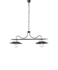 Lampadario Vintage in Ferro Marrone e Oro o Bianco e Argento – Marrone / Oro