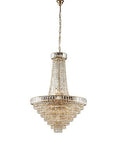 Lampadario Classico in Ferro e Ottone Dorato con Strass – Oro Lucido – 11 luci