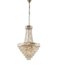 Lampadario Classico in Ferro e Ottone Dorato con Strass – Oro Lucido – 8 luci