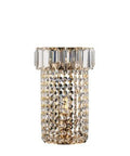 Lampada da Tavolo Classica in Ferro e Ottone Dorato con Strass – Oro Lucido