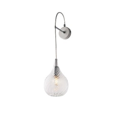 Applique Moderna con Vetri Pyrex Trasparenti, Ambra o Grigi – Trasparente
