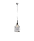 Lampada a Sospensione Moderna con Vetri Pyrex Trasparenti, Ambra o Grigi – Grigio – 1 luce