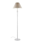 Lampada da Terra Shabby Chic in Legno e Ferro Bianco o Tortora – Bianco Shabby