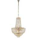 Lampadario Classico in Ferro e Ottone Dorato con Strass – Oro Lucido – 8 luci