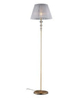 Lampada da Terra Classica in Ferro Dorato e Cristallo – Cristallo / Oro Lucido