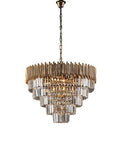 Lampadario Classico in Ferro Dorato con Strass – Oro Lucido
