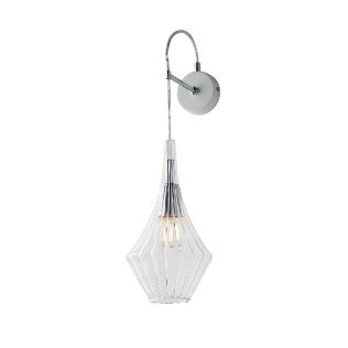 Applique Moderna con Vetri Pyrex Trasparenti, Ambra o Grigi – Trasparente