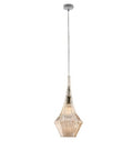 Lampada a Sospensione Moderna con Vetri Pyrex Trasparenti, Ambra o Grigi – Ambra – 1 luce