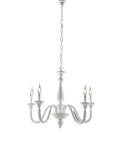 Lampadario Shabby Chic in Legno Bianco Shabby o Oro Antico – Bianco Shabby – 5 luci