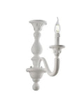 Applique Shabby Chic in Legno Bianco Shabby o Oro Antico – Bianco Shabby – 1 luce
