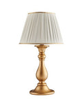 Lampada da Tavolo Shabby Chic in Legno Bianco Shabby o Oro Antico – Oro Antico – Lume grande – 1 luce