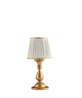 Lampada da Tavolo Shabby Chic in Legno Bianco Shabby o Oro Antico – Oro Antico – Lumetto – 1 luce