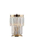 Lampada da Tavolo Classica in Ottone e Ferro Dorato con Strass – Oro Lucido