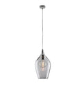 Lampada a Sospensione Moderna con Vetri Pyrex Trasparenti, Ambra o Grigi – Grigio – 1 luce