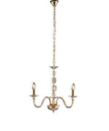Lampadario Classico in Ferro Dorato e Cristallo – Cristallo / Oro Lucido – 3 luci