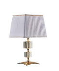 Lampada da Tavolo Classica in Ferro Dorato e Cristallo – Cristallo / Oro Lucido – Lumetto – 1 luce
