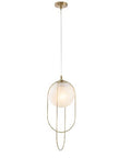 Lampada a Sospensione Moderna in Ferro con Sfera in Vetro – Bronzato