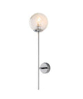 Applique Moderna in Ferro Cromato o Bronzato con Sfere in Vetro – Cromo Lucido – 1 luce – Standard