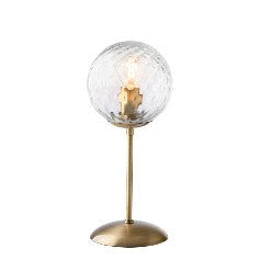 Lampada da Tavolo Moderna in Ferro Cromato o Bronzato con Sfere in Vetro – Bronzato – Standard