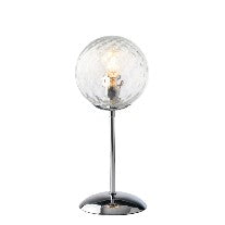 Lampada da Tavolo Moderna in Ferro Cromato o Bronzato con Sfere in Vetro – Cromo Lucido – Standard