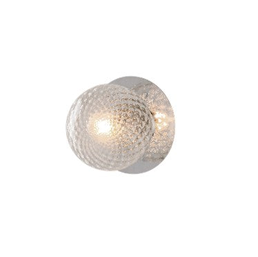 Applique Moderna in Ferro Cromato o Bronzato con Sfere in Vetro – Cromo Lucido – Standard