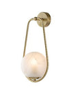 Applique Moderna in Ferro con Sfera in Vetro – Bronzato
