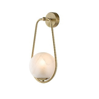 Applique Moderna in Ferro con Sfera in Vetro – Bronzato