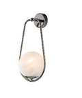 Applique Moderna in Ferro con Sfera in Vetro – Cromo Nero