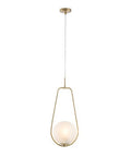 Lampada a Sospensione Moderna in Ferro con Sfera in Vetro – Bronzato