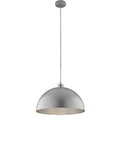 Lampada a Sospensione Industrial in Ferro con Decori Oro, Argento, Rame o Ruggine – Argento – 1 luce – Ø35 cm