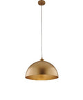 Lampada a Sospensione Industrial in Ferro con Decori Oro, Argento, Rame o Ruggine – Oro – 1 luce – Ø35 cm